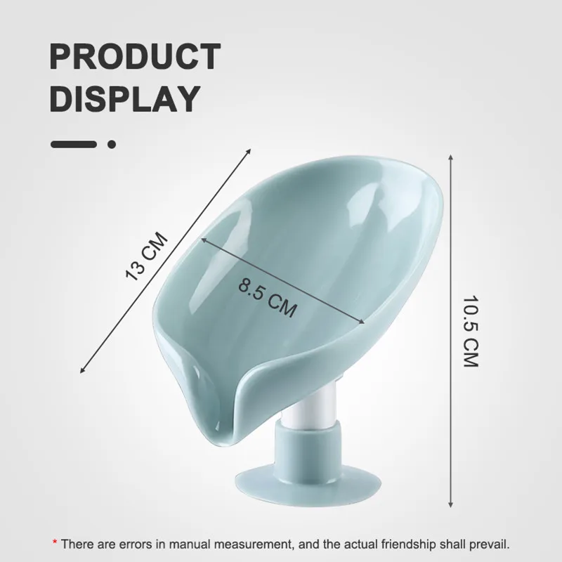 Leaf Shape Soap Dish Drain Soap Holder Bathroom Shower Soap Box sponge Storage Plate Tray Bathroom Supplies Bathroom Gadge