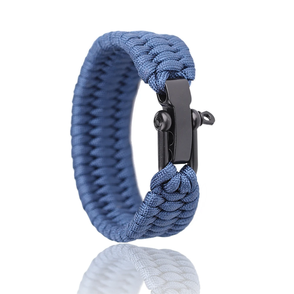 Wide 5 Paracord Camping Bracelet Buckles - Alloy Adjustable Shackle Buckle  For Hiking Gear | Clasp 30mm Paracord Bracelet, image size:1000x1000