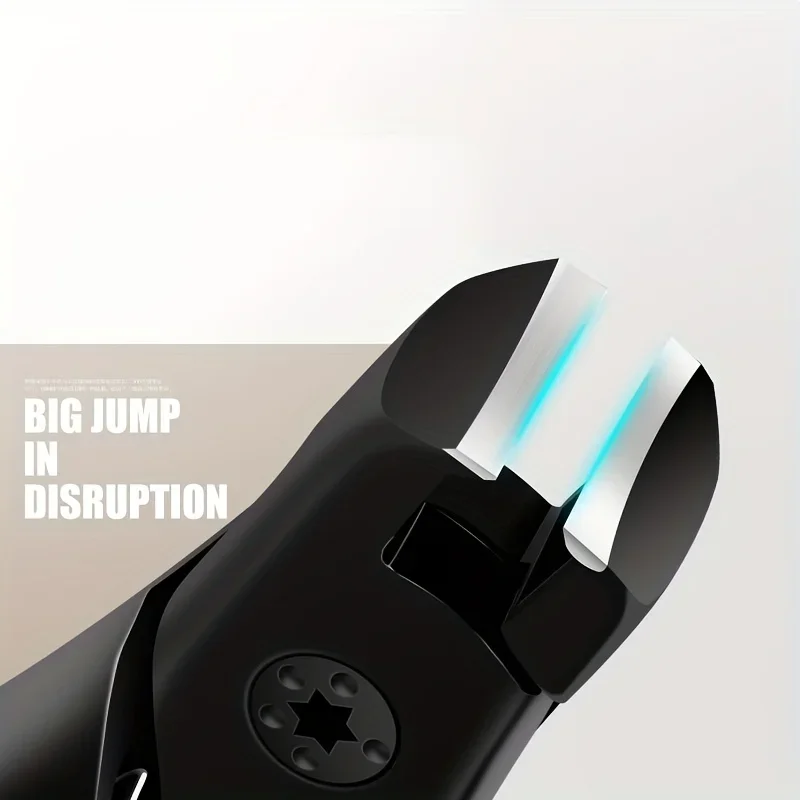 1PCS New Stainless Steel Anti-splash Nail Clipper with Ultra Wide Jaw Opening Portable Finger Nail Cutter