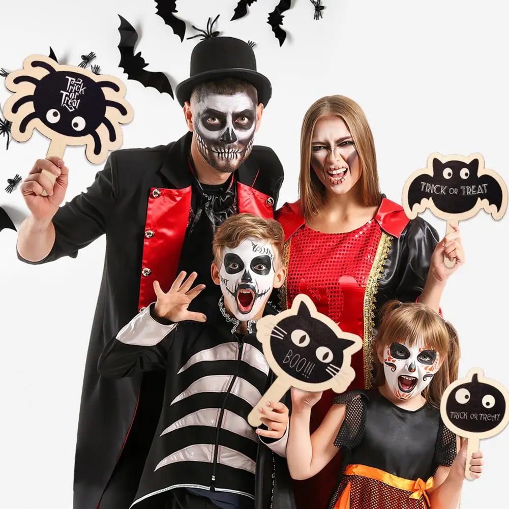 

Halloween Holder Card Spider Pumpkin Hand-up Sign Create Spooky Atmosphere Party Decoration For Trick-or-treating
