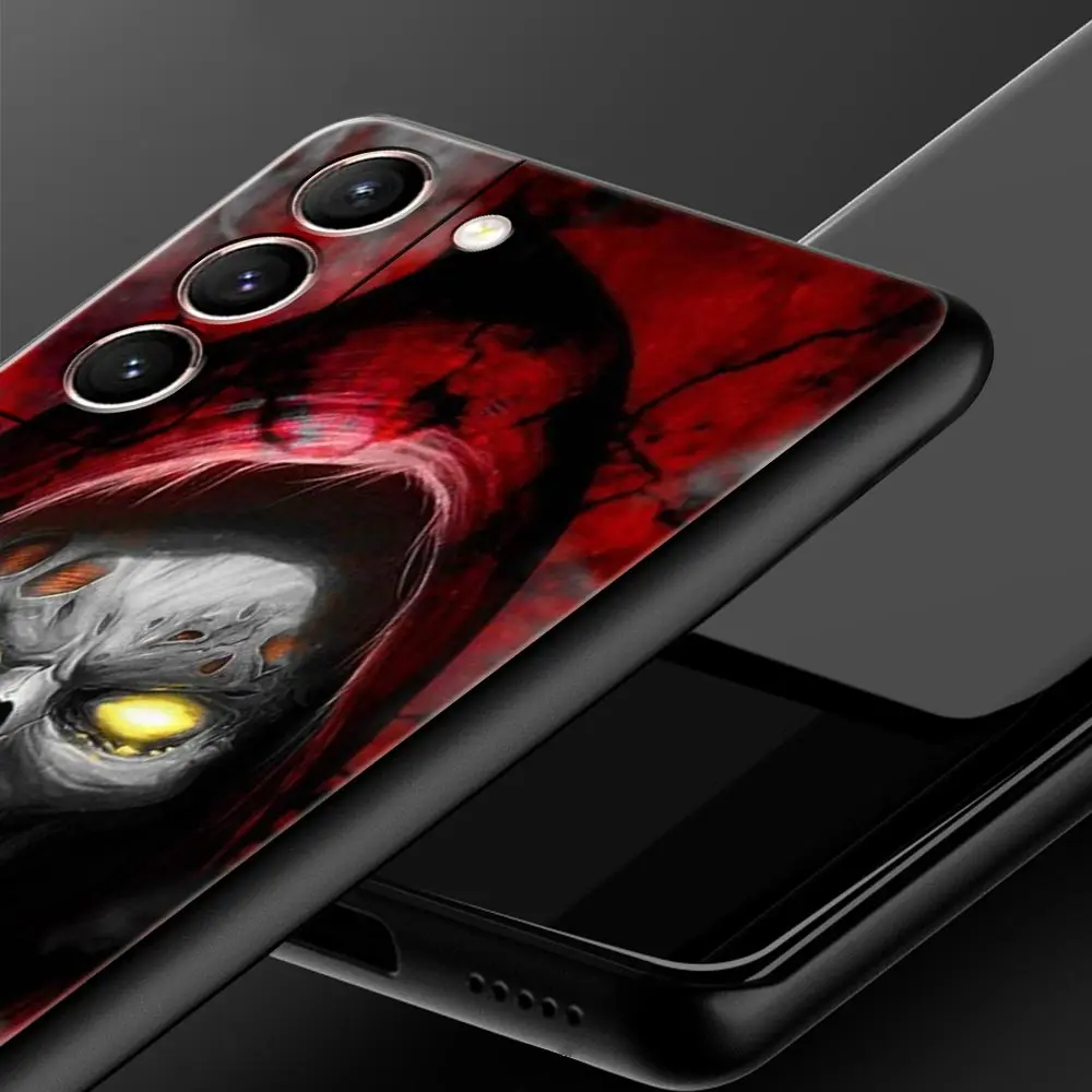 Silicone Phone Case with Grim Reaper Skull Skeleton Design
