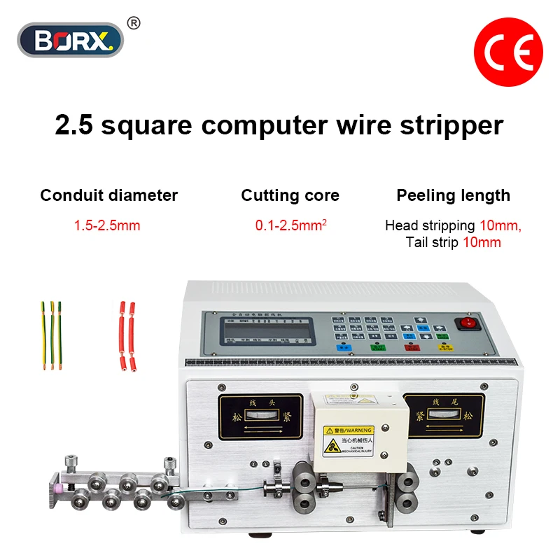 

0.1-2.5mm Square Single Wire, Double Wire Stripping And Cutting Machine, Automatic Computerized Wire Stripping Machine