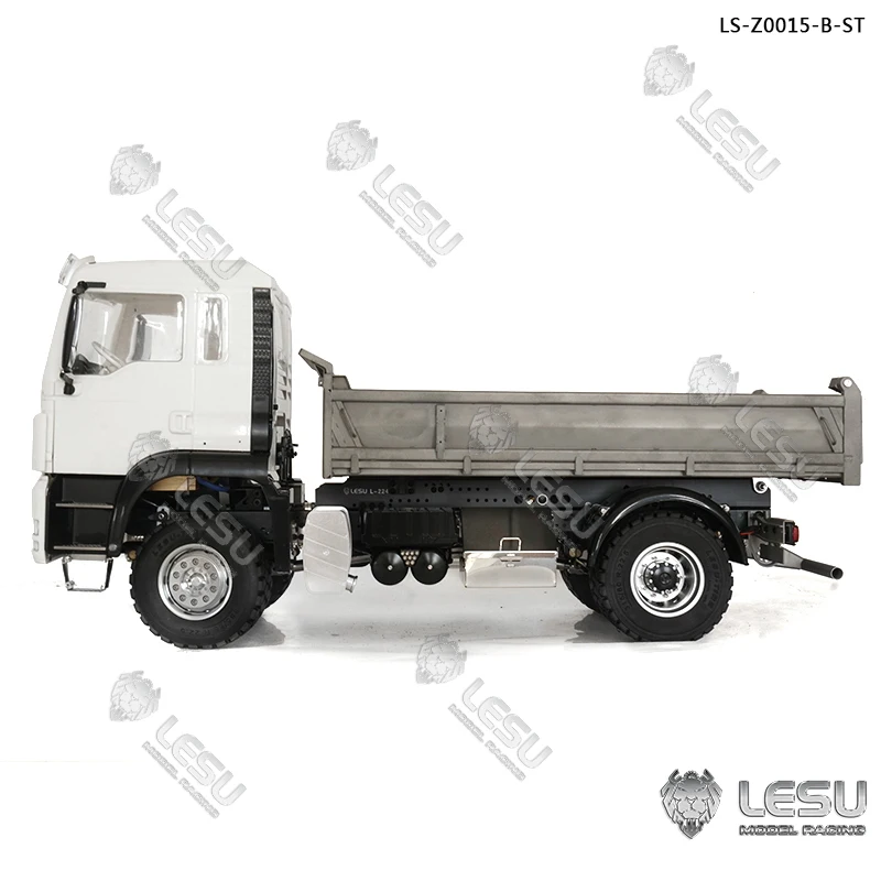 Lesu 1/14 TGS Metal 4*4 Chassis Dumper Truck B Model Light Sound Motor ESC Boys Gifts TH16799-SMT4 4