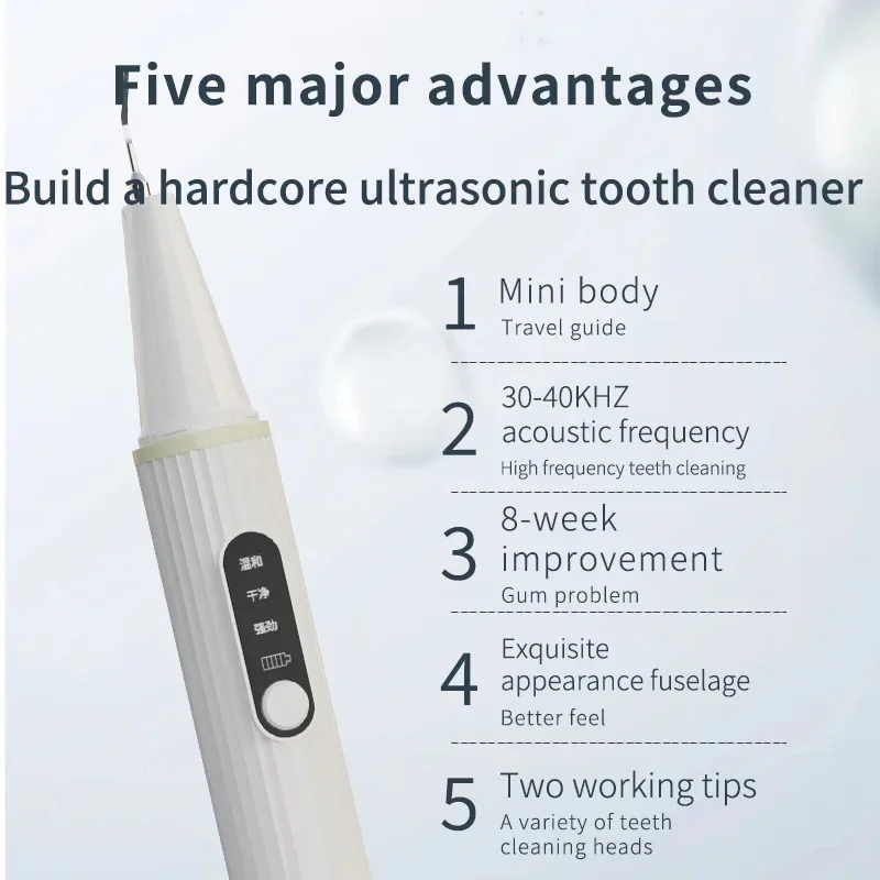 Ultrasonic Portable Electric Tooth Cleaner Dental Plaque Remover Home Personal Care Teeth Whitening Oral Cleaning Kit