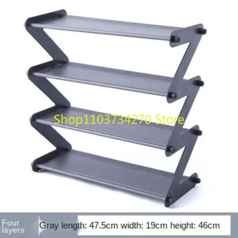 Z-type Simple Multi-layer Small Shoe Rack Household Assembly Dormitory Dustproof Shoe Cabinet Storage Rack Children's 2