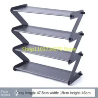 Z-type Simple Multi-layer Small Shoe Rack Household Assembly Dormitory Dustproof Shoe Cabinet Storage Rack Children's 2