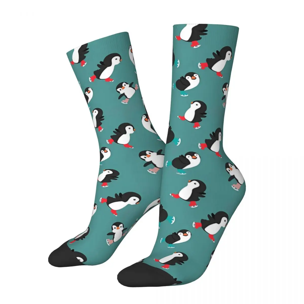 

Penguins Ice Skating Sport Socks Male Mens Women Summer Stockings Polyester