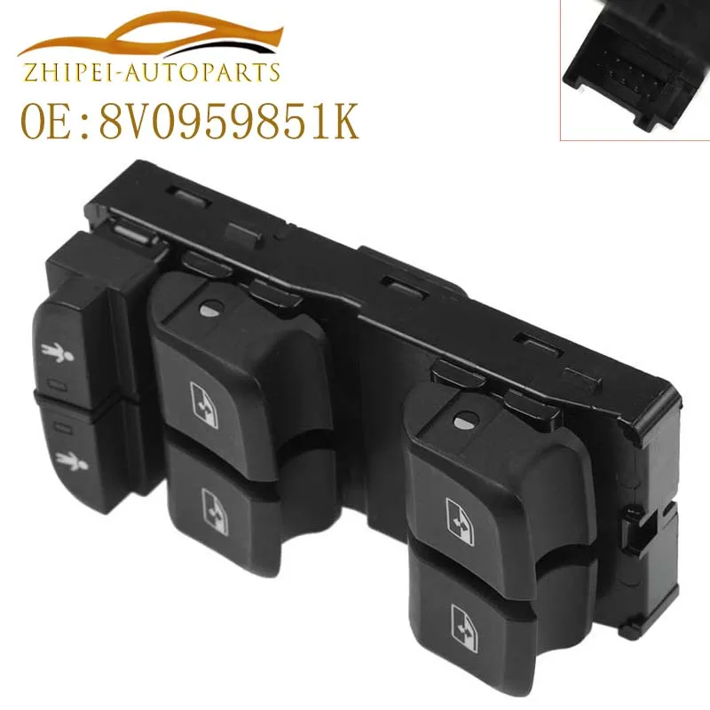 Muslimmaster Interruttore Di Controllo Alzacristalli Elettrici Auto Per Audi A3 S3 Q2 2017-2023