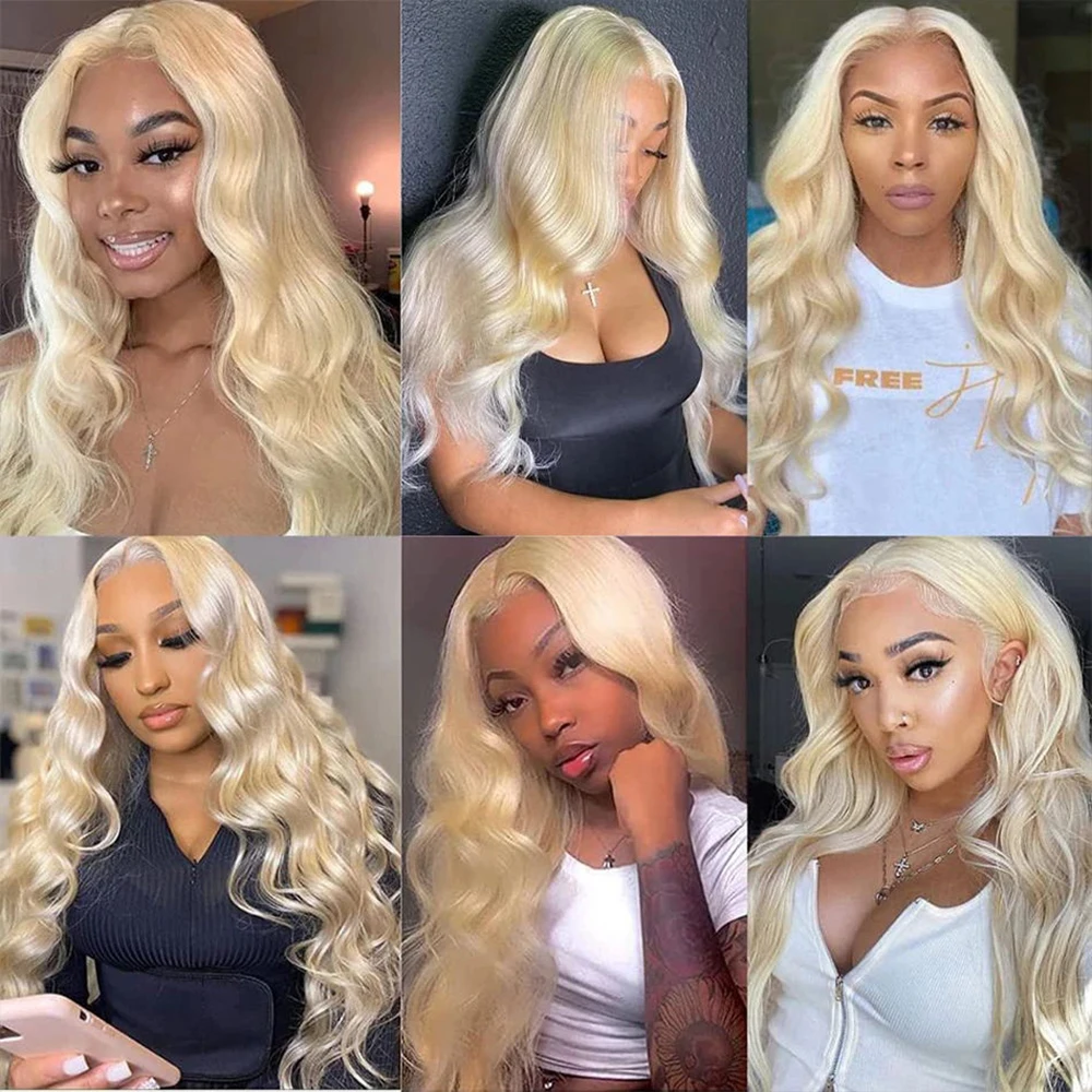 613 Blonde 13x6 Lace Frontal Wigs Remy Brazilian Body Wave 13x4 Full Lace Frontal Wig Human Hair Wigs for Women 250% Density