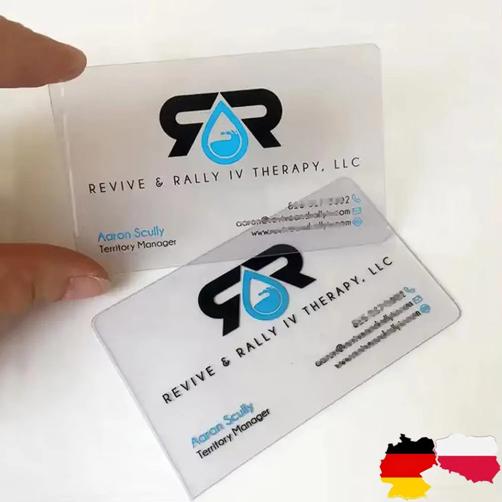 New Business Card Customization Europa 8 Lines Poland Waterproof Business Card Printing Free Design Rounded cccm Corners