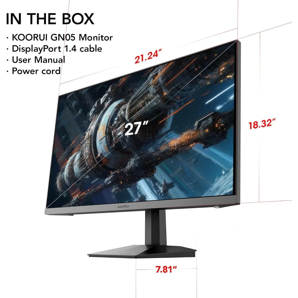Gaming Monitor, 27 inch WQHD 2560 x 1440 PC Computer Monitor, Up to 240Hz Refresh, 1ms, Adaptive Sync, HDR10, DCI-P3 5