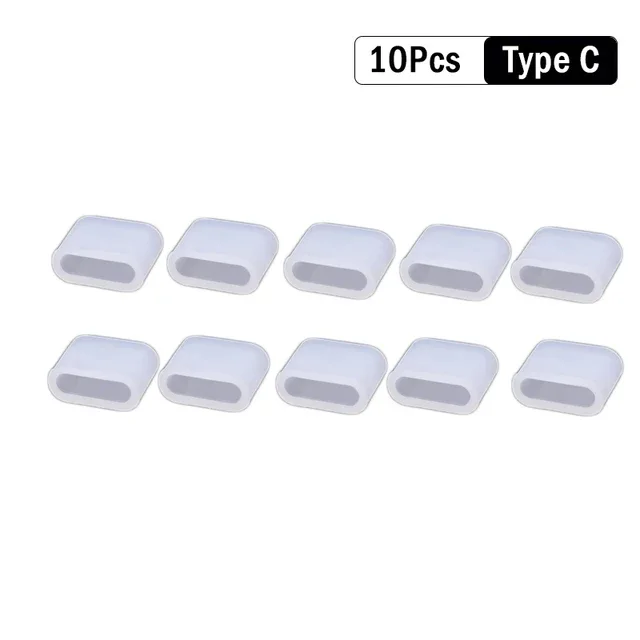 Universal Dust Plug Protective Cover for Charging Ports (1-10 Pack) - Waterproof and Dustproof Caps