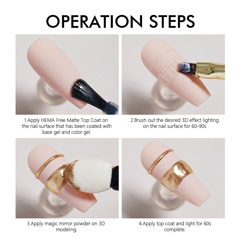 CHUNSHU Hema Free Matte Top Coat No Wipe 18ml Frosted Non Stick Powder Matte Effect Top Gel Nail Polish Soak Off Semi-Permanent Nail Gel Nail Polish Gel Polish Base and Top Coat