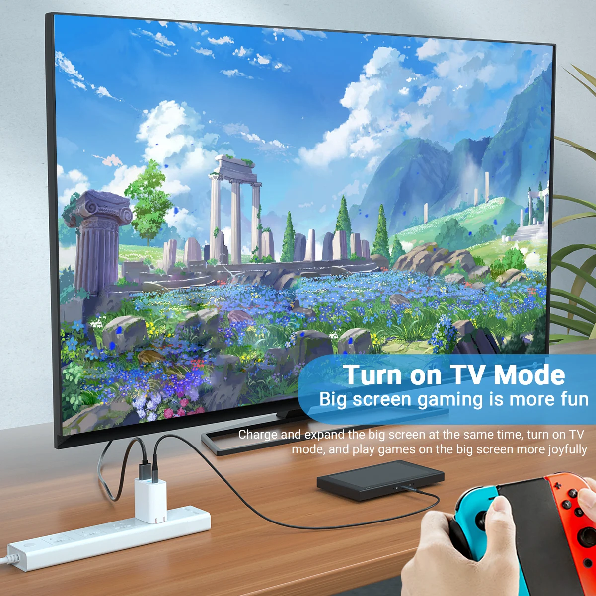 Gopala 30W Switch Dock Charger Portable TV Docking Station 4K@30Hz HDMI USB3.1 PD USB-C Fast Charging For Switch OLED