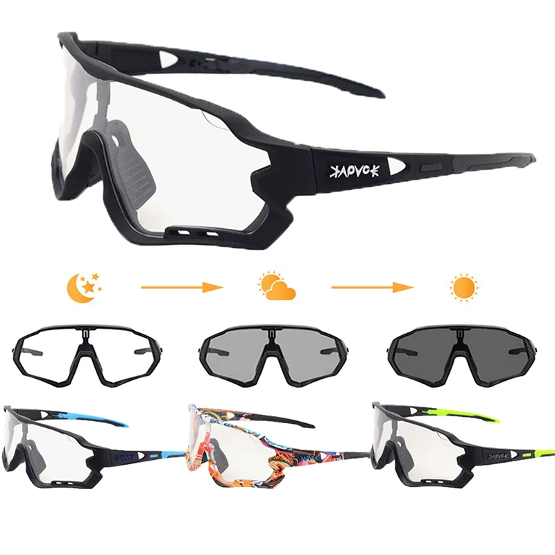 Lunettes de Cyclisme Kapvoe orange ambré main image 0