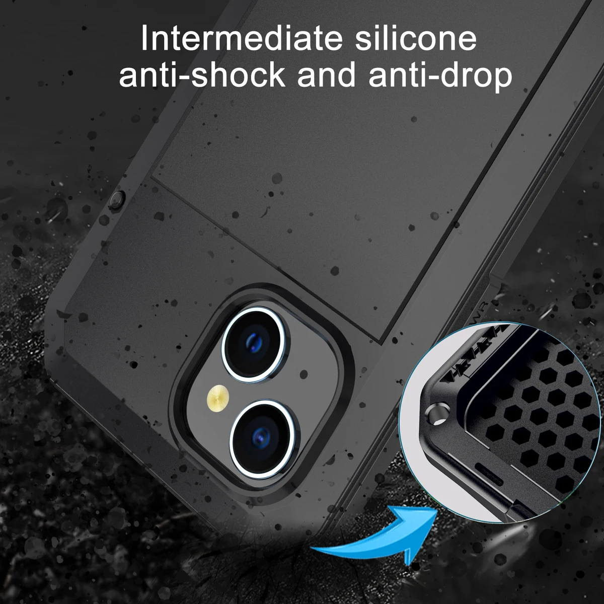 New Metal Heavy Duty Anti-Slip Sturdy Drop Resistant 360 Degree Full Protection Case for IPhone16 15 Xs Max 11 12 13 14 Series — view 5