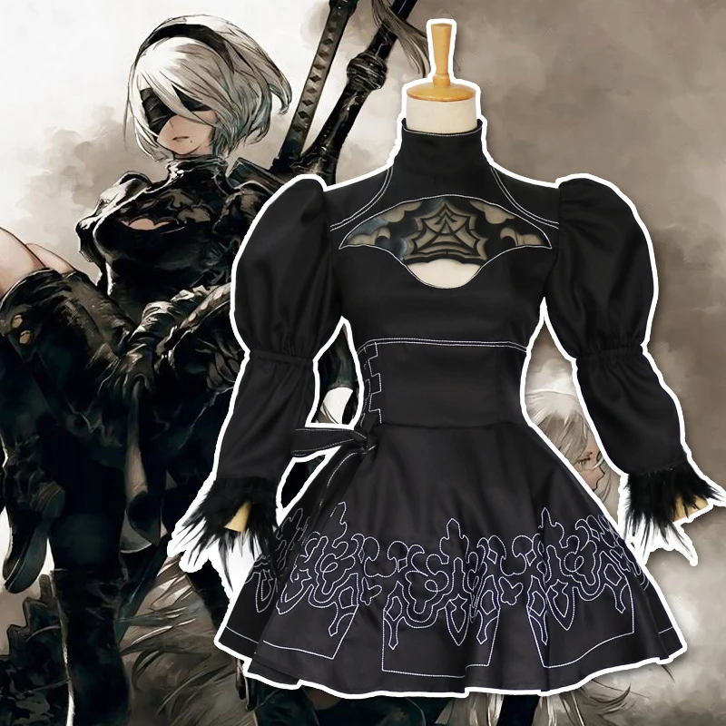 

Game Anime NieR:Automata Cosplay 2B Halloween Japanese Female Costume