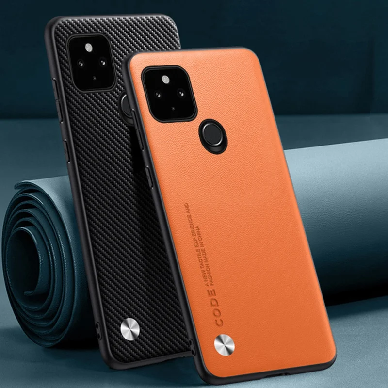 Luxury PU Leather Phone Case with Silicone Protection - Elegant Back Cover
