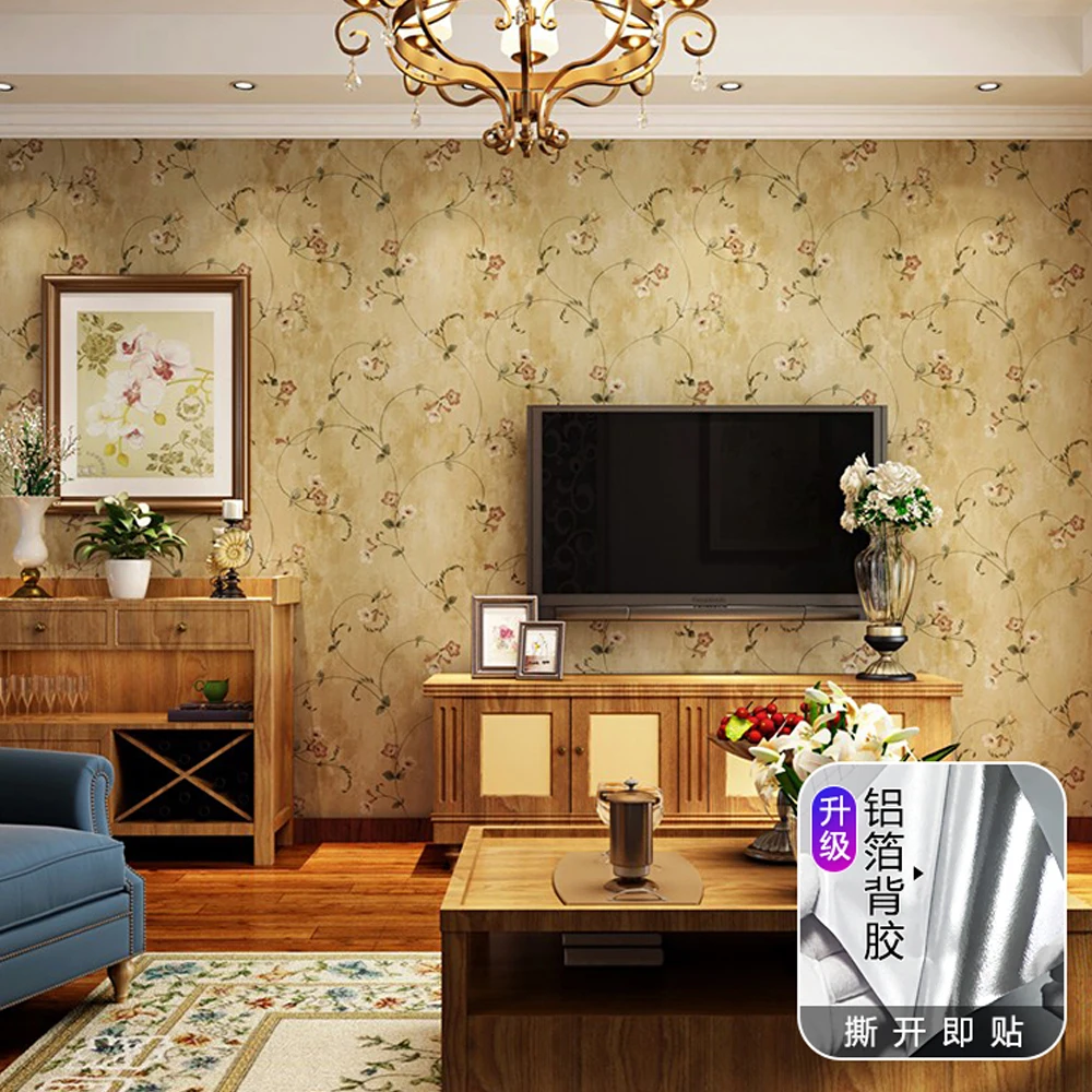 

Самоклеящиеся обои в американском ретро стиле, настенная бумага с виноградными цветами, съемные обои с цветами для спальни, гостиной, домашний декор, фреска