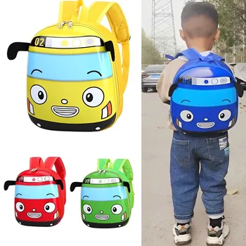 Tayo Cartoon Little Bus Schoolbag Children Bags Children'S Cute Backpack Kids Bag Suitable For 1-6 Years Old Kids Boys Gifts