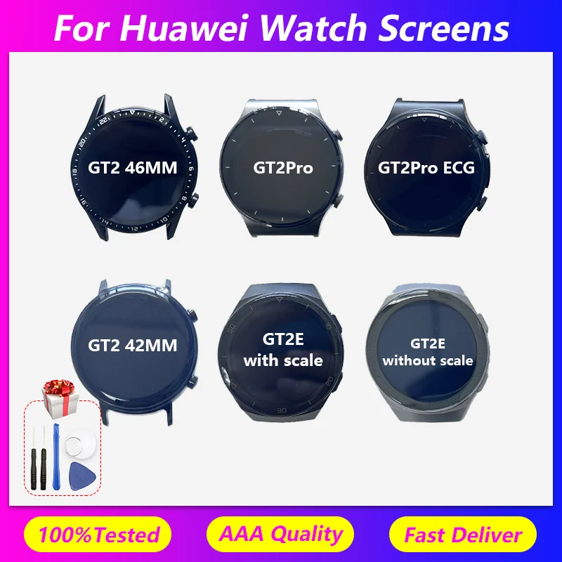 Watch Screen Display For Huawei GT2 with frame GT2Pro/ECG GT2E watch screen display internal and external integrated LCD sc