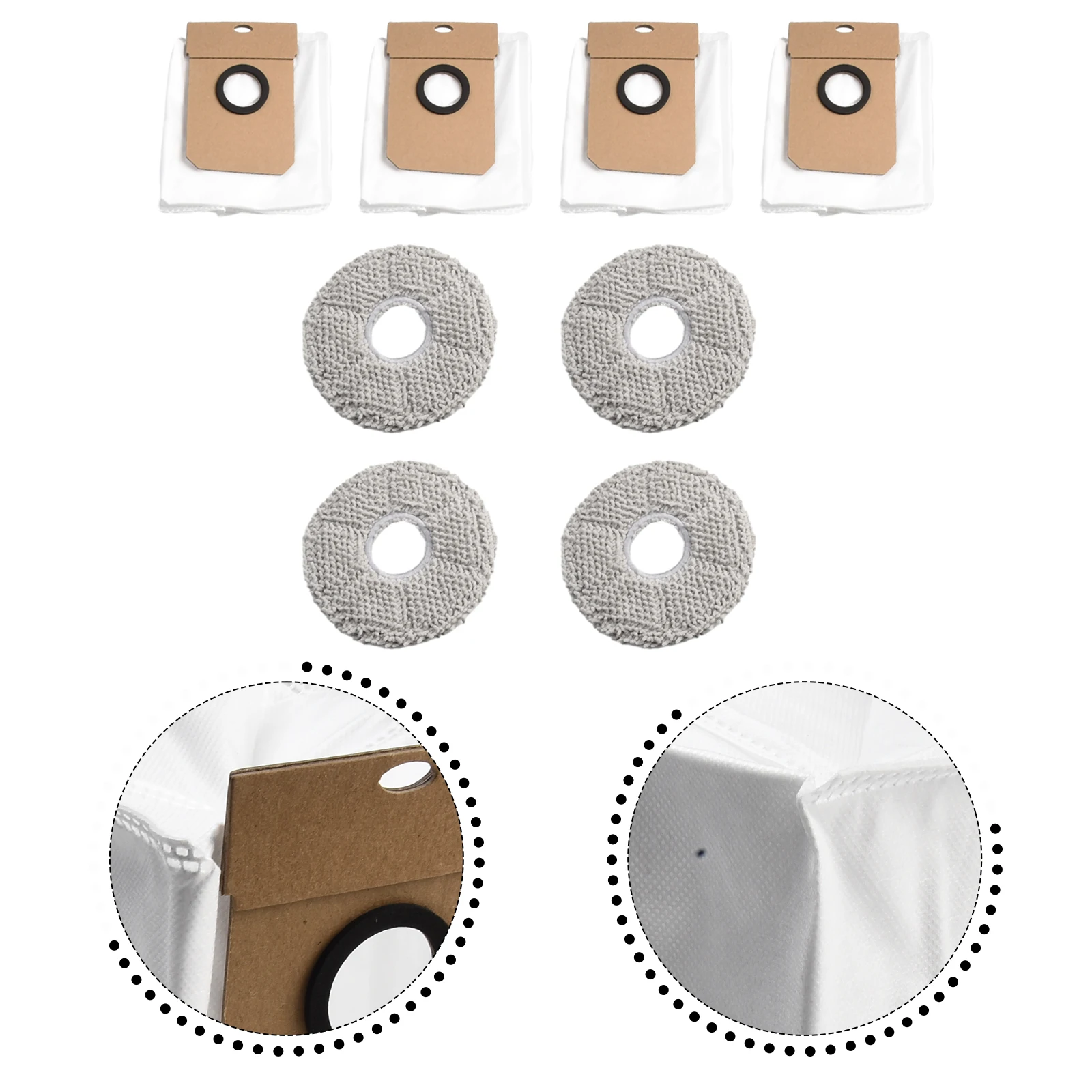 

Efficient Cleaning Dust free Emptying Durable Performance Dust Bags Wiping Cloth Kit for Cecotec For Conga 11090