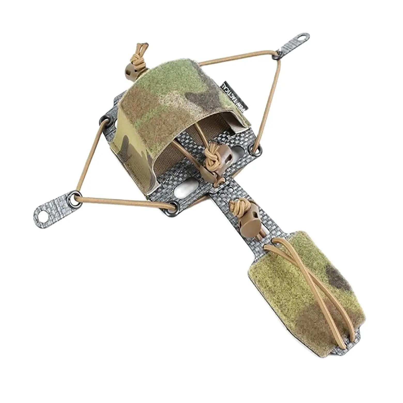 Tactical Helmet Battery Bag T Shape Frame Battery Case Pouch Helmet Paste Attached Pouch Storage