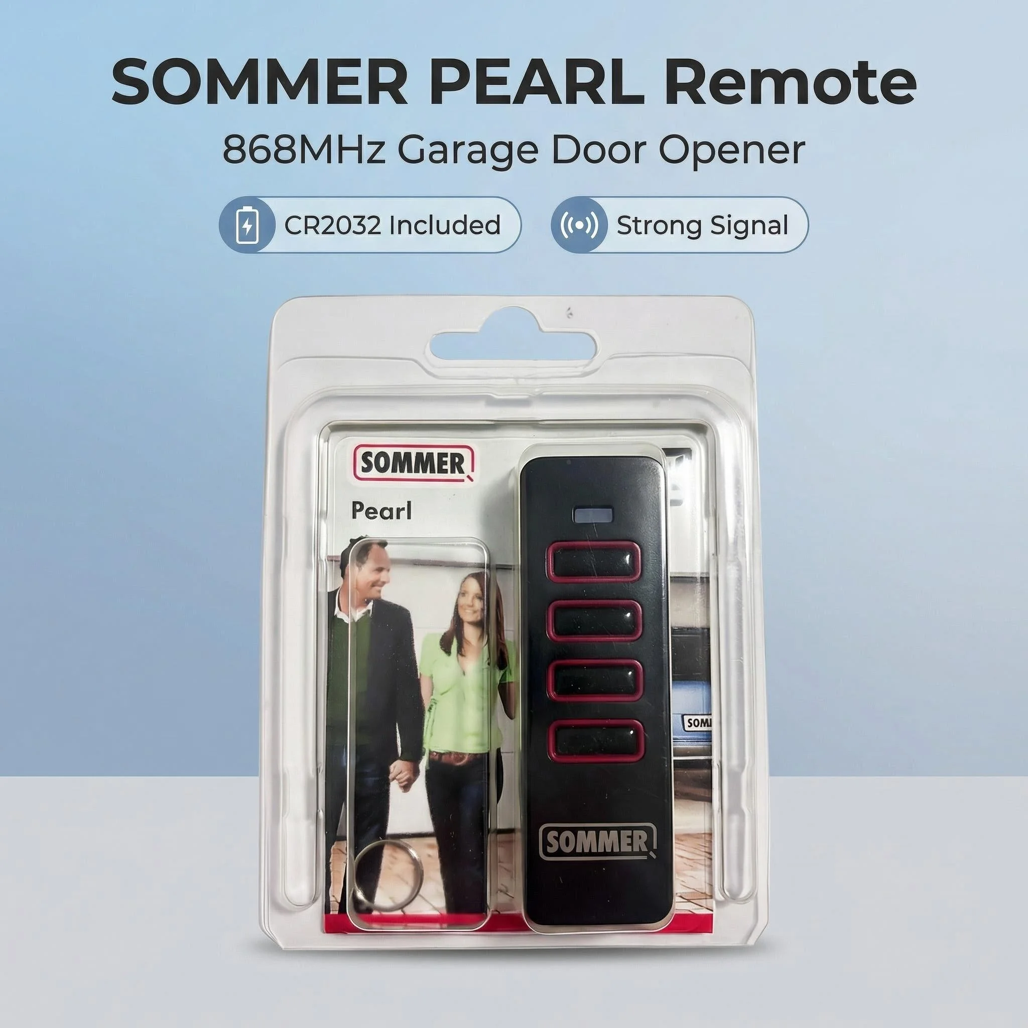 SOMMER PEARL 868MHz Twin Vibe Status 차고 문 원격 제어 장치 4018 4019 4018V000 4018V064 TX40 TRX55 TX55와 호환 가능