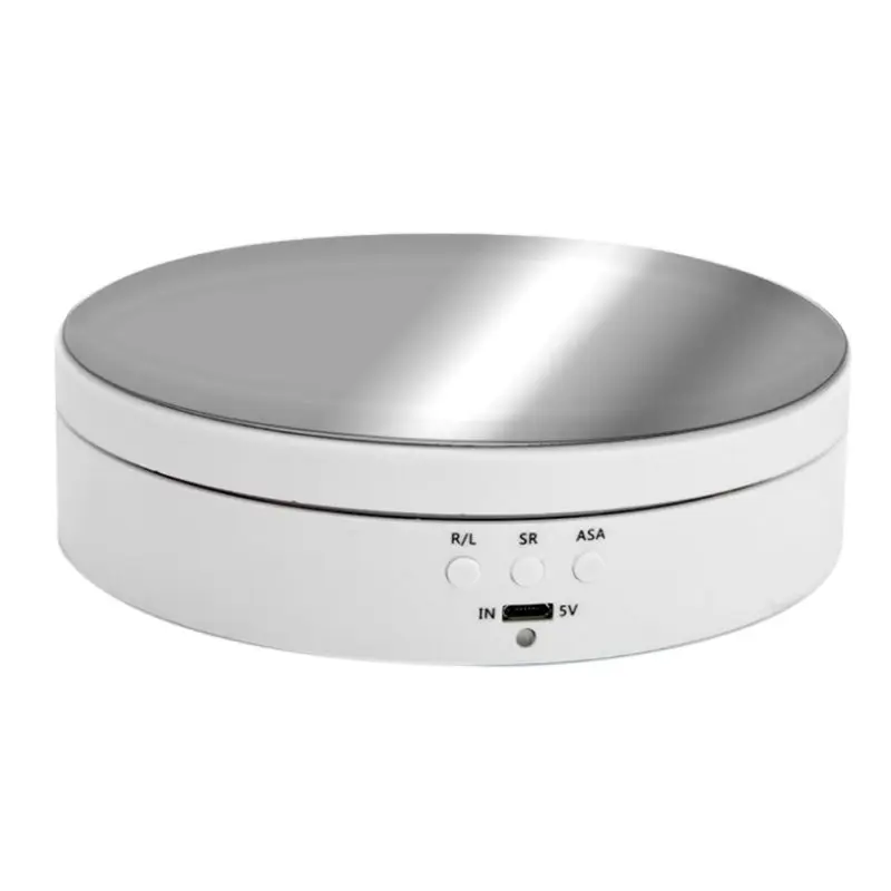 

3 Speeds Electric Rotating Display Stand Mirror Turntable Jewelry Holder Battery USB Power Drop Shipping