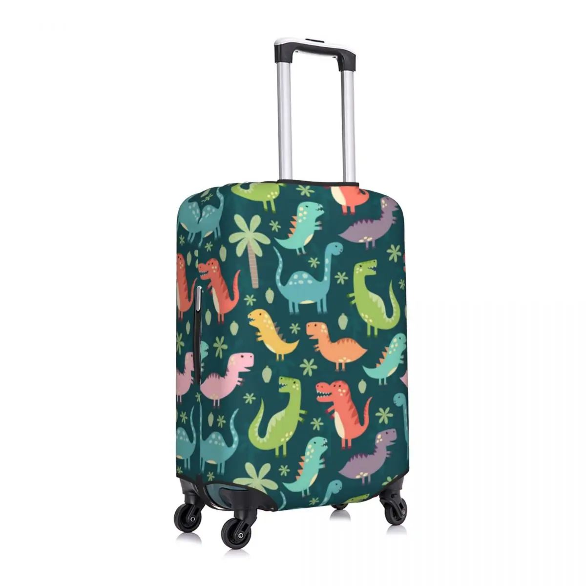 Cute Colorful Dinosaurs Suitcase Cover Tyrannosaurus Rex Dinosaur Capri Business Holiday Fun Luggage Accesories Protector