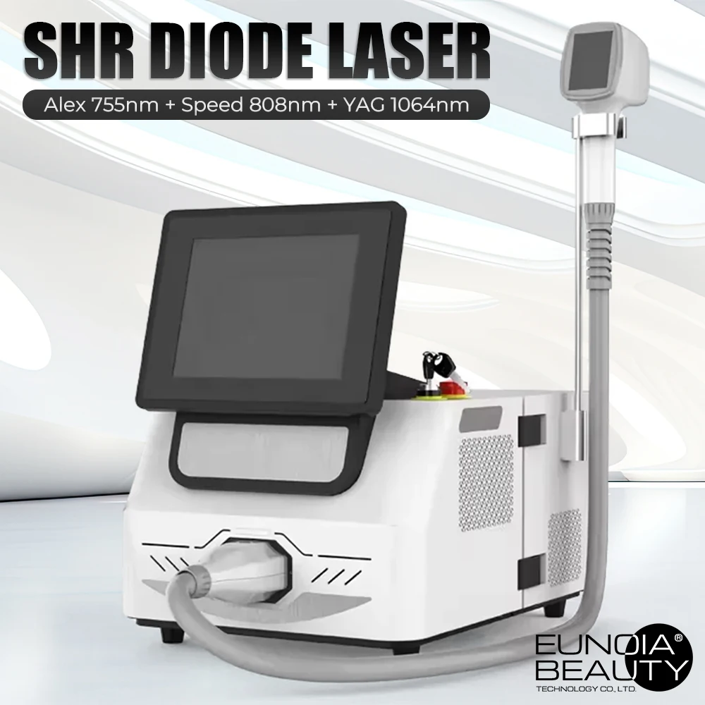

2500W Diode Laser Hair Removal Machine Alex 755 Speed 808 YAG 1064 Ice Cooling Depilation Professional Beauty Salon Equipment