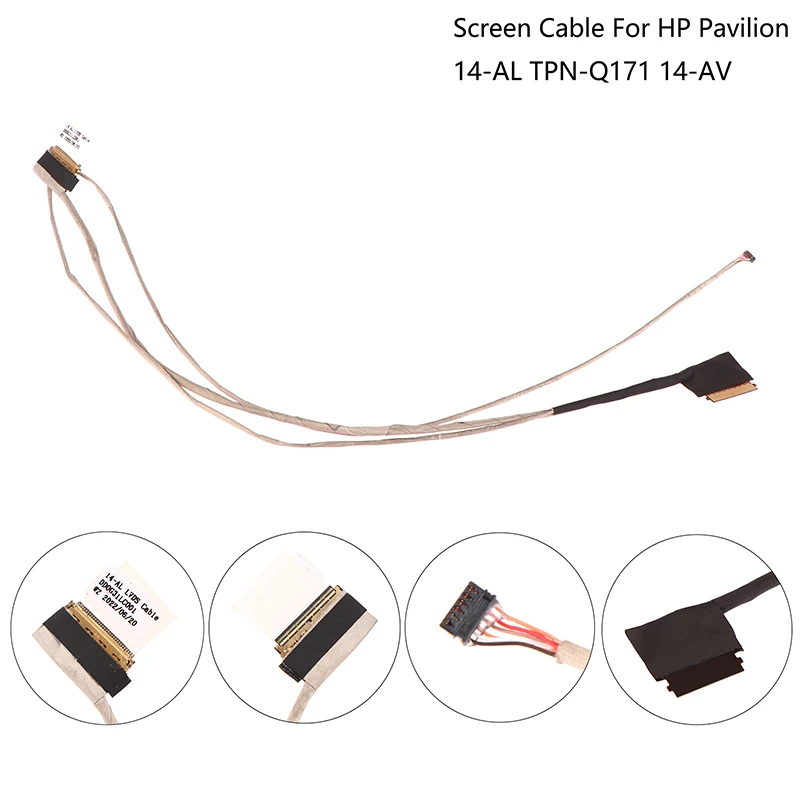 

1Pc Laptop LCD LED Display Flex Cable Video Screen Cable For HP Pavilion 14-AL TPN-Q171 14-AV Screen Line