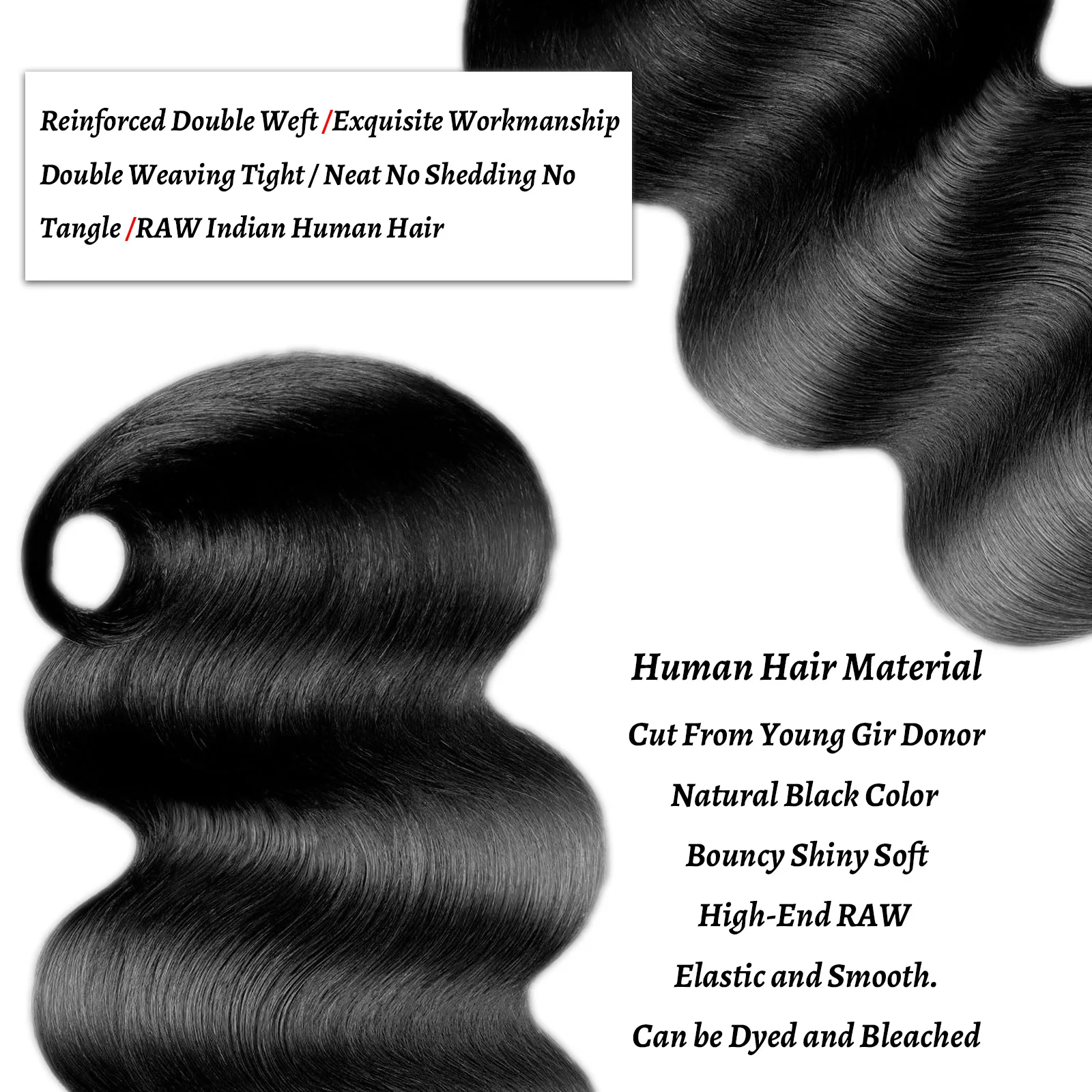 Body Wave 3 Bundles Deals Human Hair 100% Unprocessed 20 22 24 Inch Natural Wave Wavy Human Hair Extensions Weave