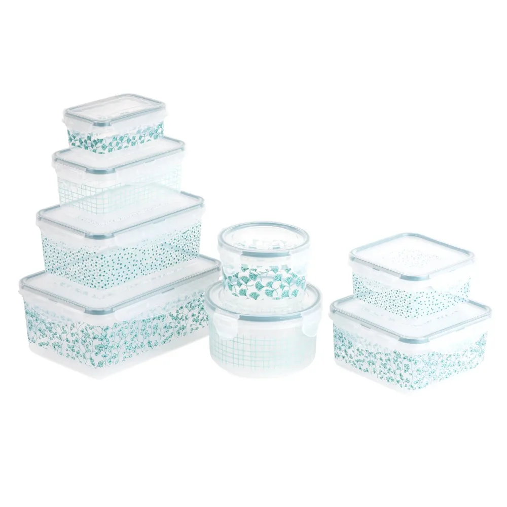 

Food Storage Set, 16-Piece, Green Floral