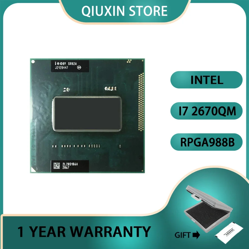 

Процессор Intel Core i7-2670QM i7 2670QM SR02N 2,2 ГГц, процессор 6 Мб 45 Вт, разъем G2/rPGA988B, четырехъядерный, восьмипоточный