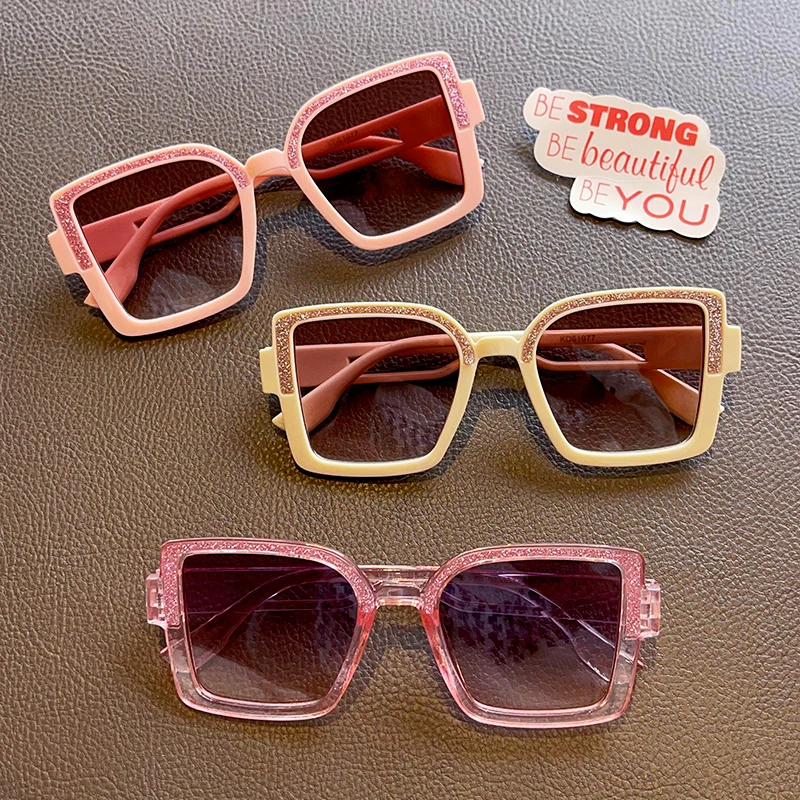 Children Girl Boy Fashion Square-frame Glasses Sunglasses UV400 Outdoor Girls Boys Solid Protection Sunglasses Kids Sun Glasses