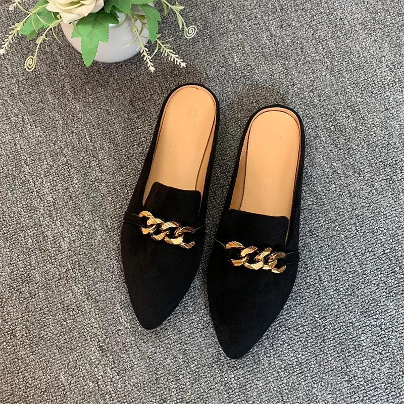 

Half Slippers Women's Summer Outer Wear Summer Casual Fashion 2023 New Lazy flat bottom Half Slippers Sandals