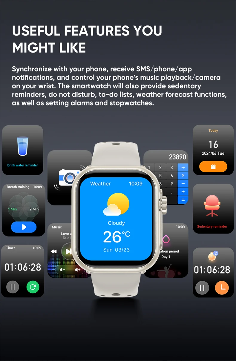 Smartwatch With Amoled Screen Gps And Bluetooth Call For Android Ios_voghion.com