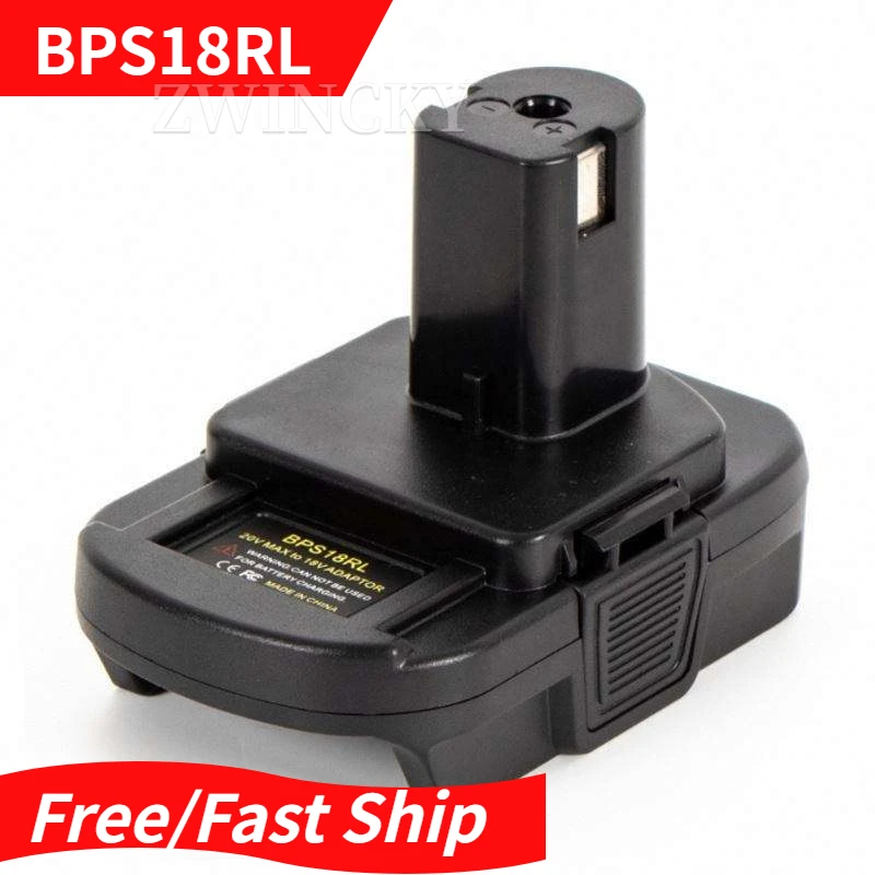 Adattatore Batteria Bps18Rl Per Black & Decker Per Cavo Stanley/Porter Batteria Al Litio Da 20V Per L'Uso Di Utensili Per Batterie Ryobi 18V P108