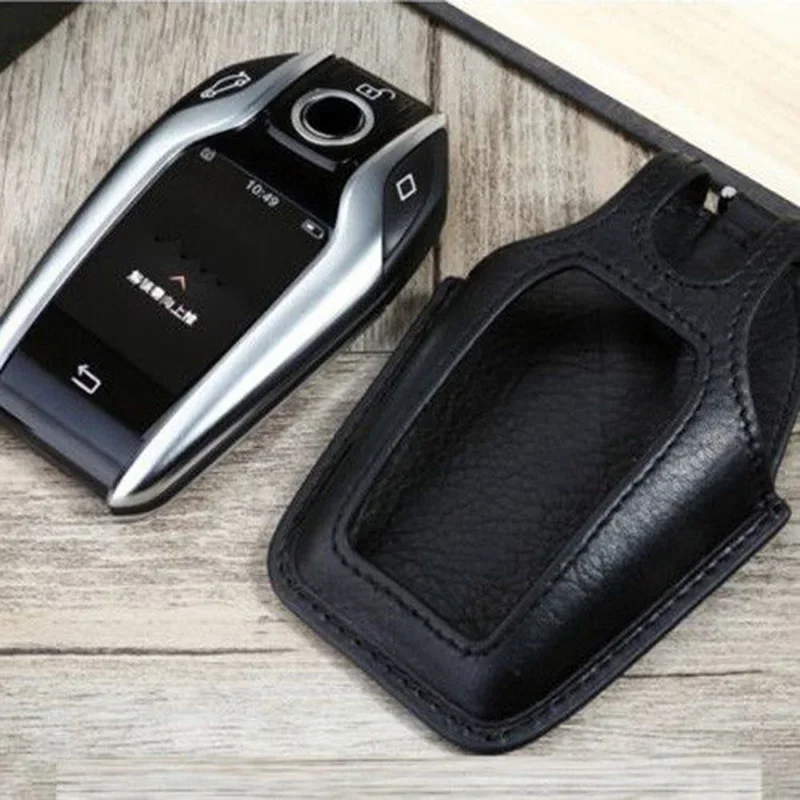 Leather Case Remote Key Fob Cover Bag For BMW Display G11 G12 key case,key case cover,remote control case cover