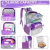 New School Backpack Girls 16 Inch Girls Backpack Sequin Backpack with Lunch Box Backpack Women Girls School Supplies Set Bags 3