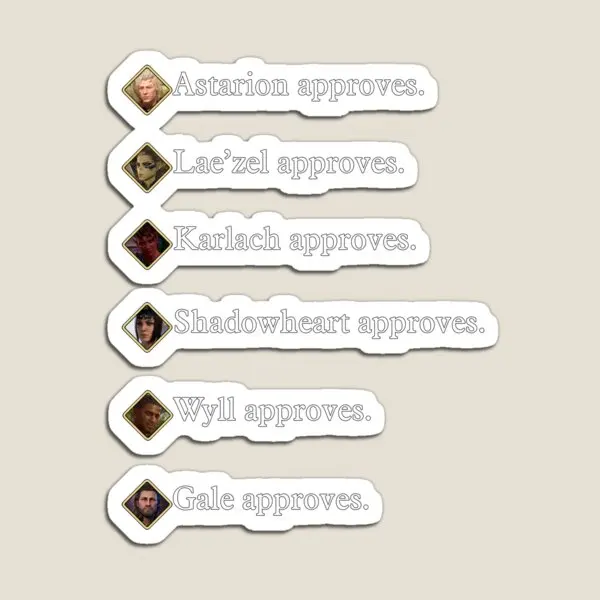 Magnetic Fridge Stickers Party Approves Baldur Is Gate 3 Magnet Cute Baby Toy Decor Funny Holder For Refrigerator Children Kids Home Colorful magnetic fridge magnets magnetic sticker magnetic fridge stickers refrigerator decor