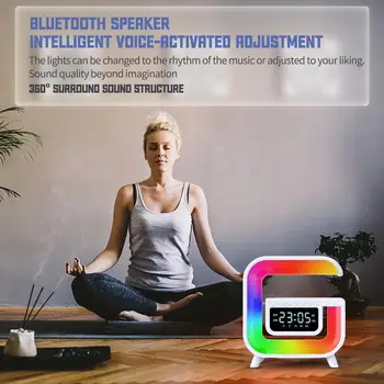 Smart Light Sound Machine USB Charging 6 Colors Music Speaker Timer Light Nursery Room Decor For Children's Room Bedroom Living 2