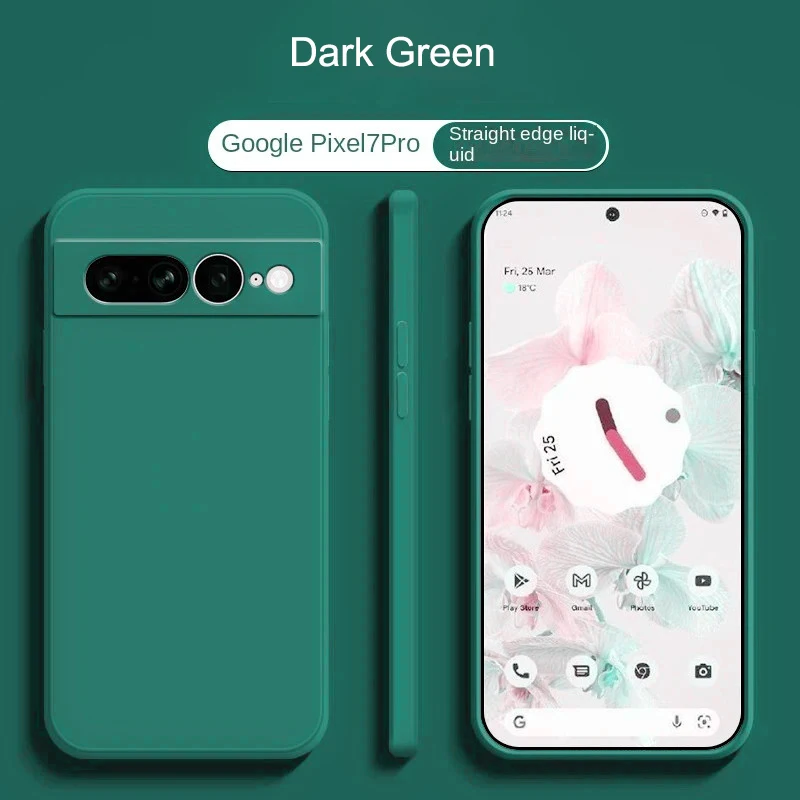 Liquid Silicone TPU Soft Solid Color Shockproof Back Case