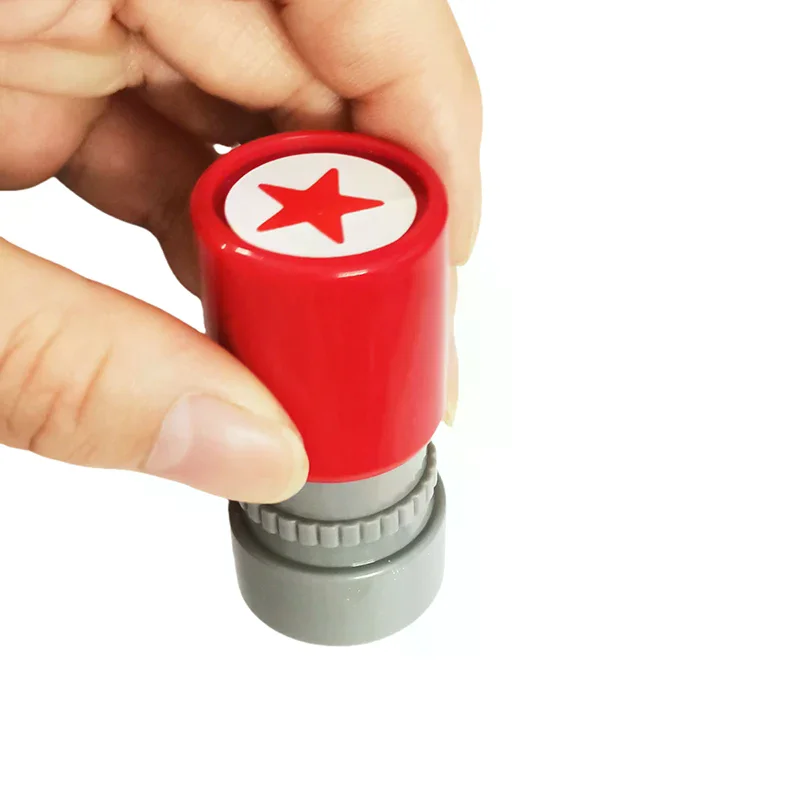 학교 교사 가족용 빨간색 오각별 스탬프 어린이 교육 격려 스탬프 자동 잉크 스탬프