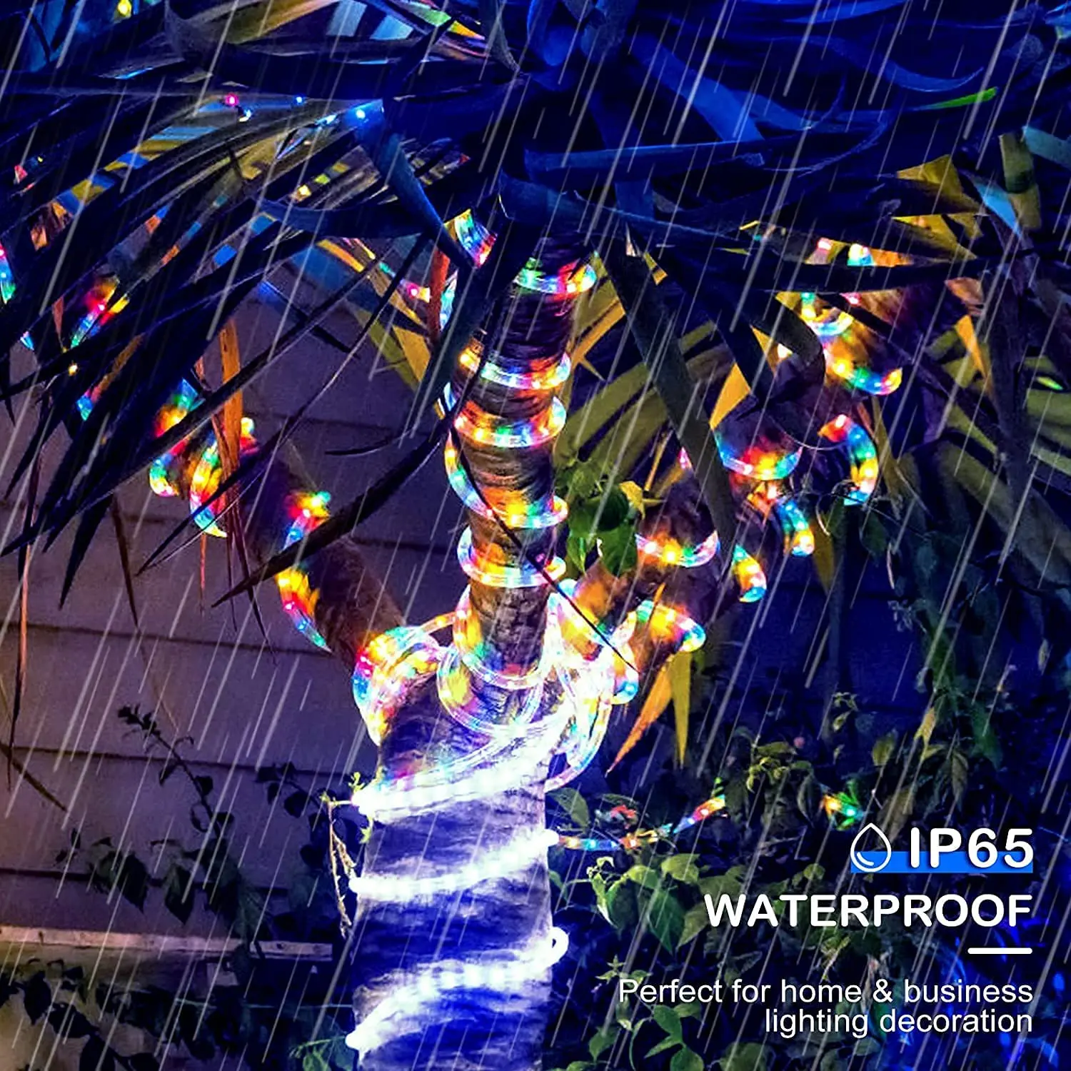 New Year Garland LED Tube Rope Fairy Lights Waterproof Garland Battery Operated 150 LEDs Indoor Outdoor Christmas Decoration