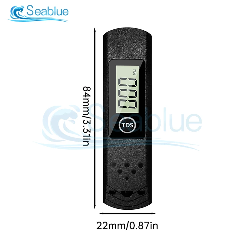 TDS Meter Digital Water Tester 0-9990ppm Drinking Water Quality Analyzer Monitor Filter Rapid Test Aquarium Hydroponics Pools
