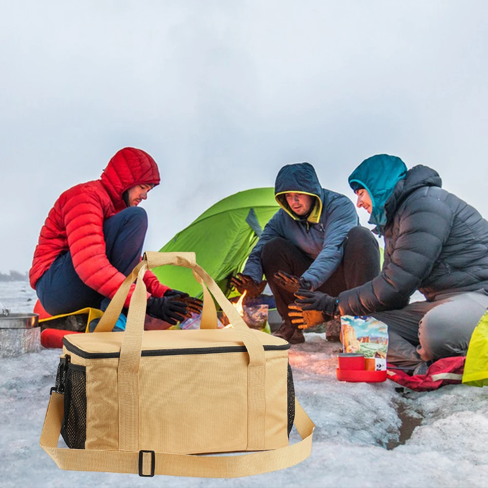 Camping Supply Storage Handbag Versatile Gas Stove Canister Pot Carry Bags Wear Resistant Large Capacity for Outdoor BBQ Camping