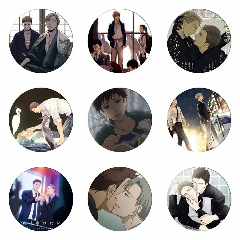 

Twittering Birds Never Fly Yashiro Cosplay Badges Brooches Domeki Chikara Jewelry Pin Collection Breastpin for Backpack Decor