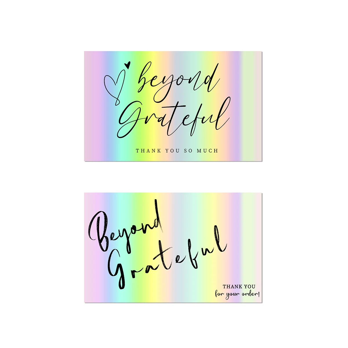 50Pcs Multiple Styles Laser Thank You Cards for Supporting My Small Business Order Purchase Thank You Card for Wedding Birthday